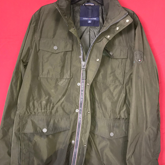 tommy hilfiger green jacket mens